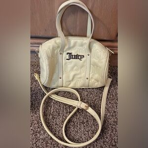 Juicy Couture Pale Yellow Quilted Logo Crossbody Satchel